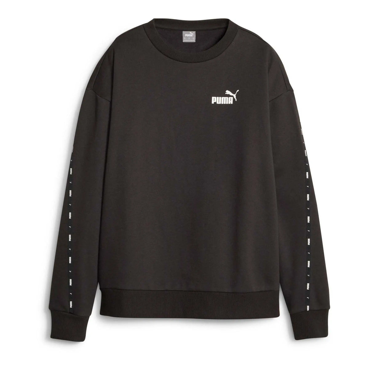 Puma tape tie waist crew sweatshirt hotsell