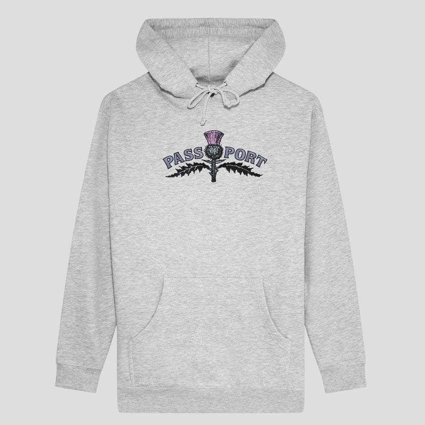 Pass~Port Thistle Embroidery Hoodie - Grey Heather – Jimmys