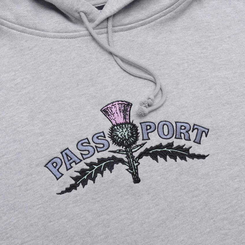 Pass~Port Thistle Embroidery Hoodie - Grey Heather – Jimmys