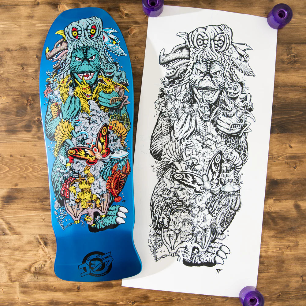 Santa Cruz x Godzilla Kaiju Roskopp 10.125in Skateboard Deck Santa Cruz x Godzilla Kaiju Roskopp 10.125in Skateboard Deck