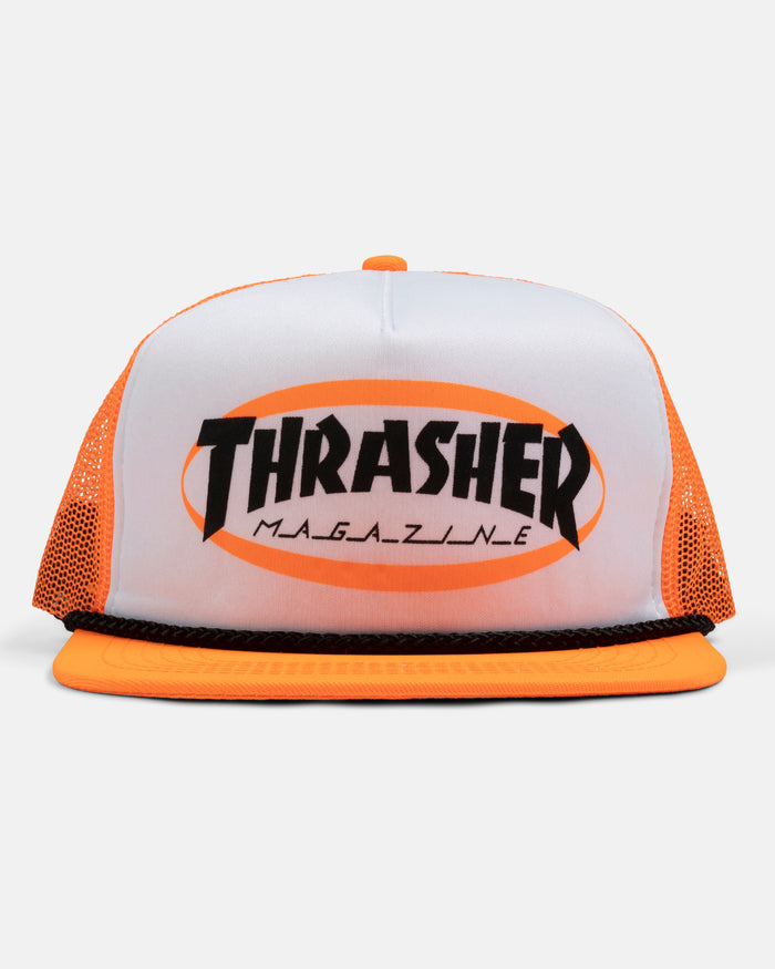Thrasher Ellipse Logo Rope Trucker Hat Fluro Assorted – Jimmys