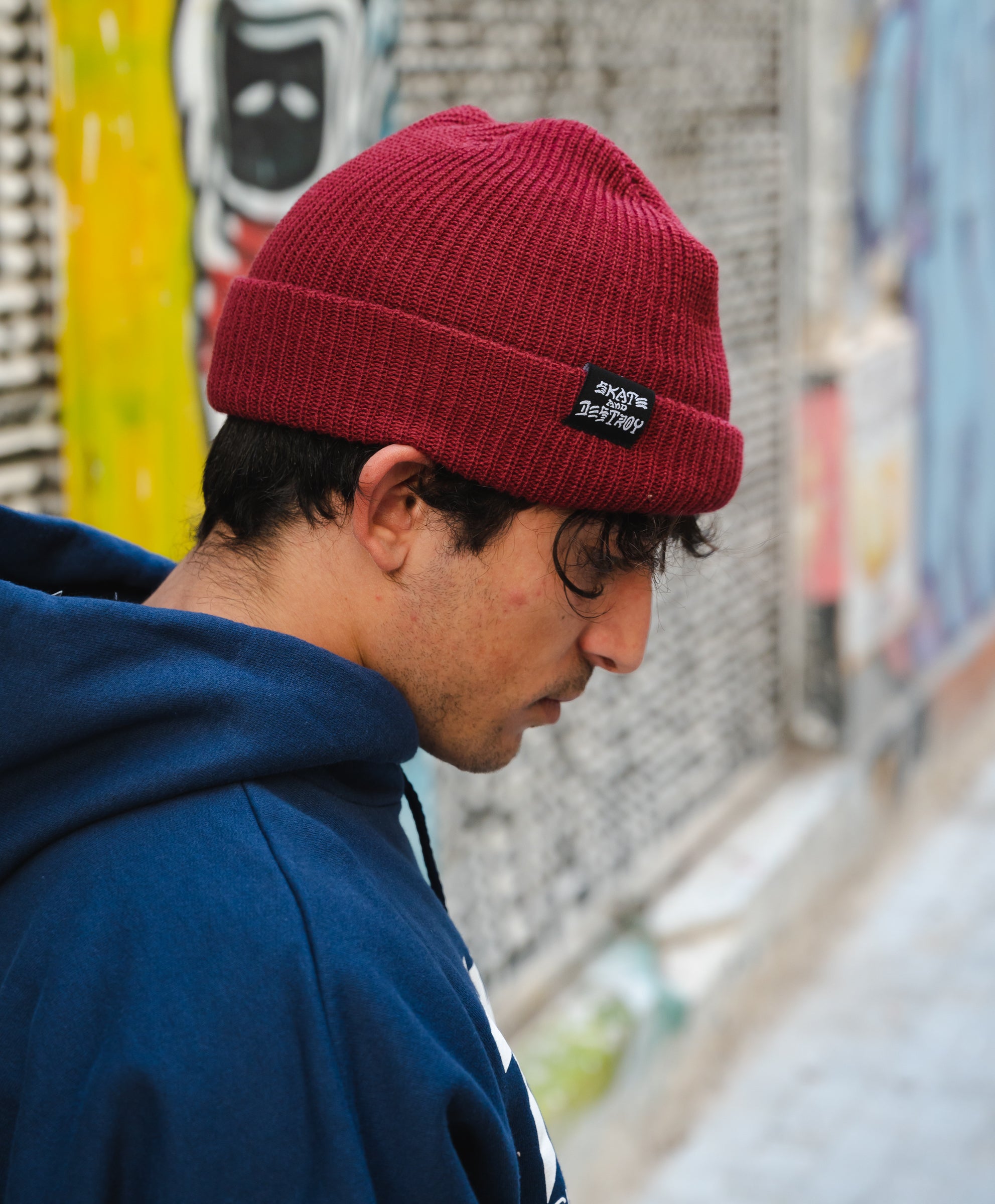 Thrasher Skate And Thrasher Beanie Hat THRASHER SKATEGOAT SKATE AND DESTROY BEANIE (MAROON) – Jimmys