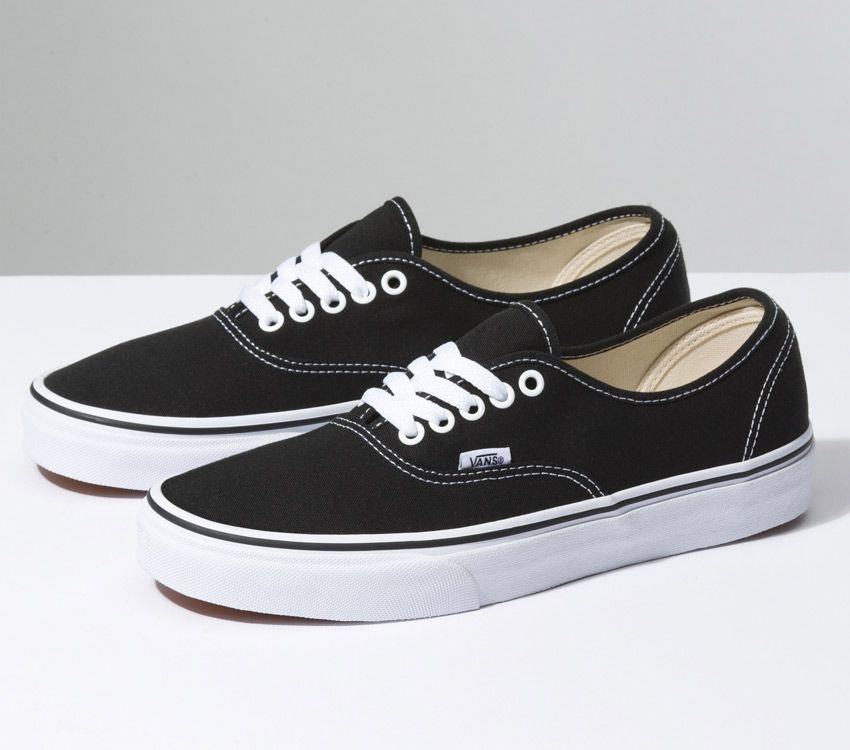 Black with white sole vans Clearance
